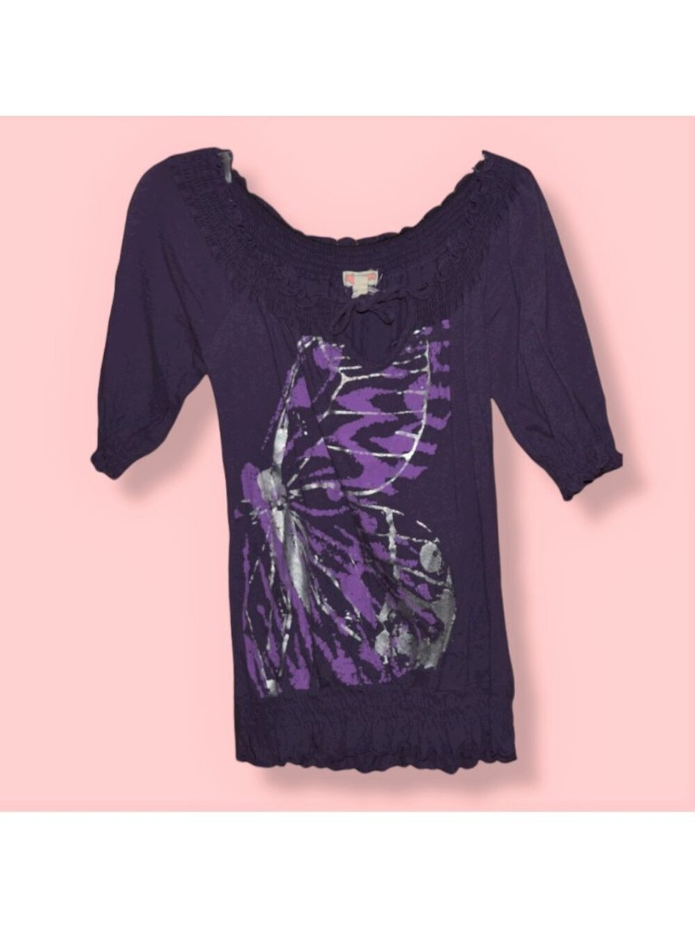 Sugar Tart Women's sz S Butterfly Blouse